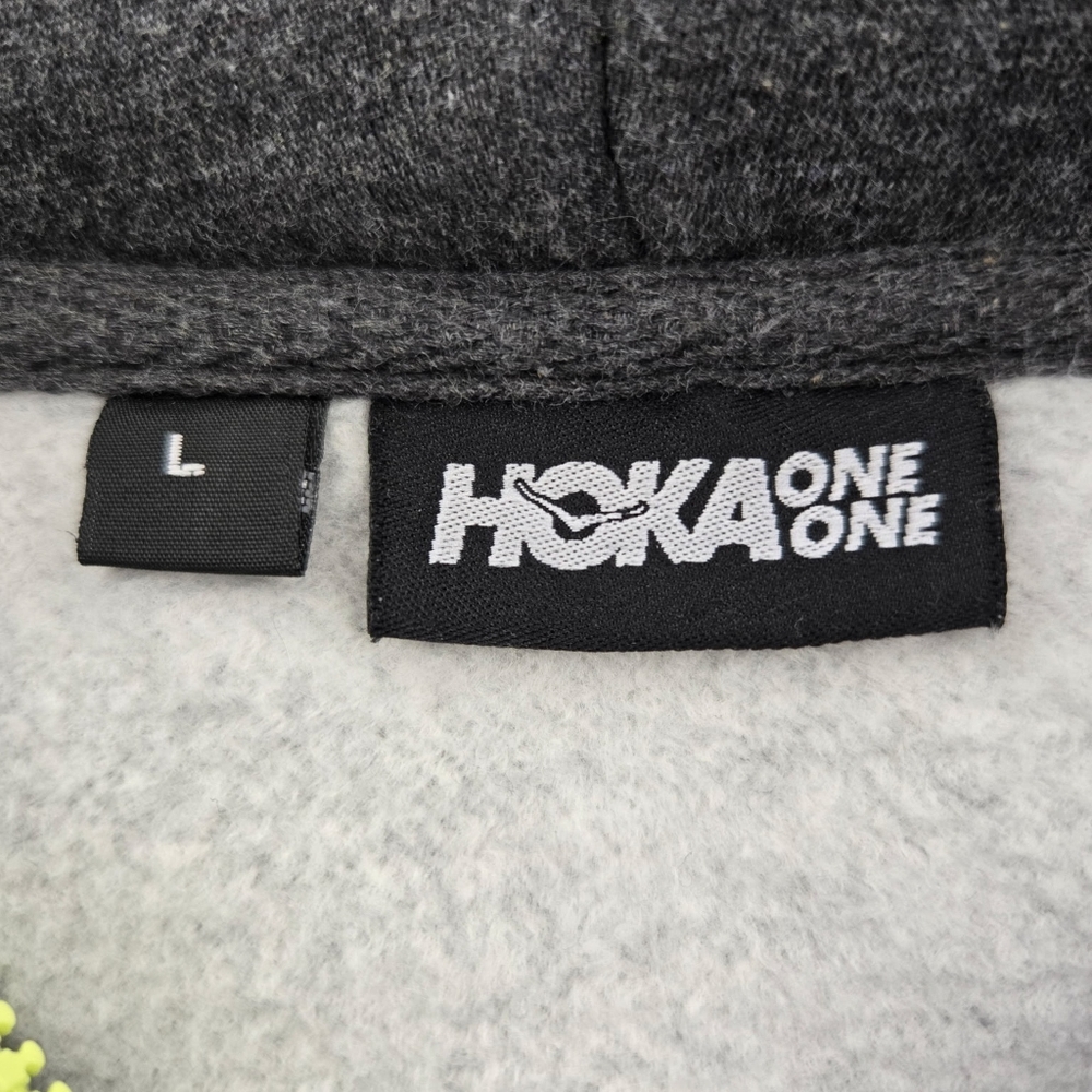 Men's Charcoal Zip-Up Hoodie with Neon Trim - Picture 8 of 8